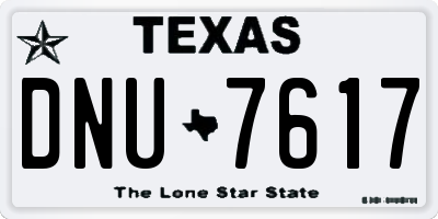 TX license plate DNU7617