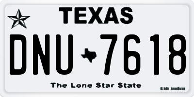 TX license plate DNU7618