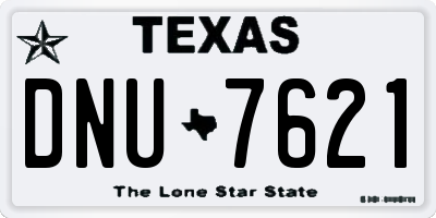 TX license plate DNU7621