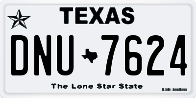 TX license plate DNU7624