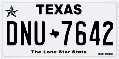 TX license plate DNU7642