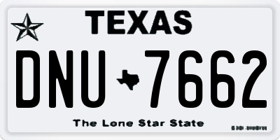 TX license plate DNU7662