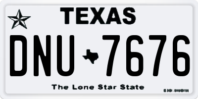 TX license plate DNU7676