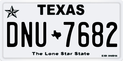 TX license plate DNU7682