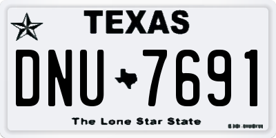 TX license plate DNU7691