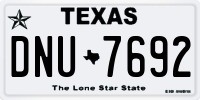 TX license plate DNU7692