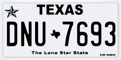 TX license plate DNU7693