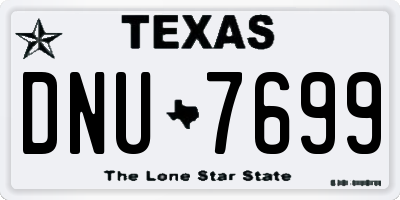 TX license plate DNU7699