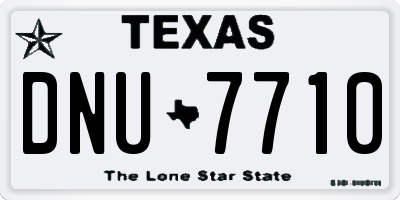 TX license plate DNU7710
