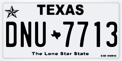 TX license plate DNU7713