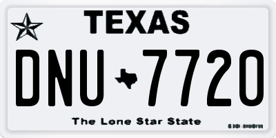 TX license plate DNU7720