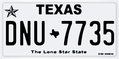 TX license plate DNU7735