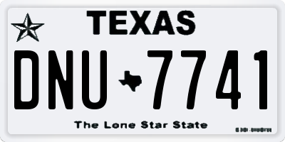 TX license plate DNU7741