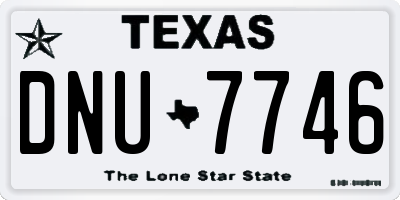 TX license plate DNU7746