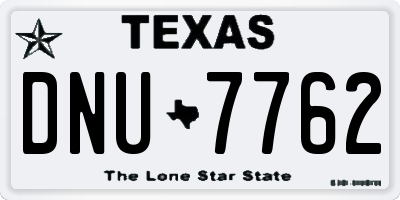 TX license plate DNU7762