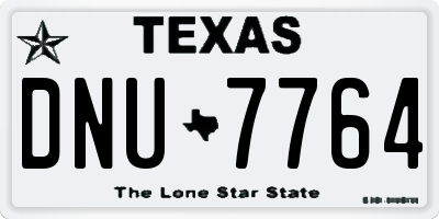 TX license plate DNU7764