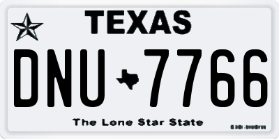 TX license plate DNU7766