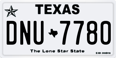 TX license plate DNU7780