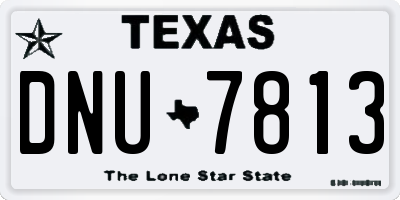 TX license plate DNU7813