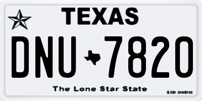 TX license plate DNU7820