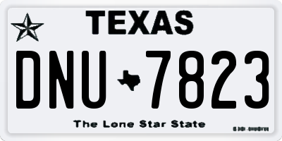 TX license plate DNU7823