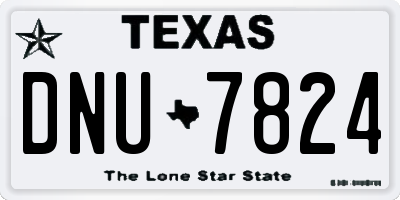 TX license plate DNU7824
