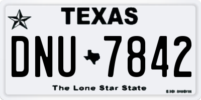 TX license plate DNU7842