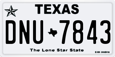 TX license plate DNU7843