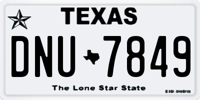 TX license plate DNU7849