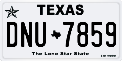 TX license plate DNU7859