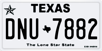 TX license plate DNU7882