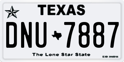 TX license plate DNU7887