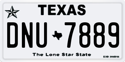 TX license plate DNU7889