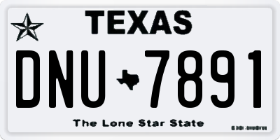 TX license plate DNU7891