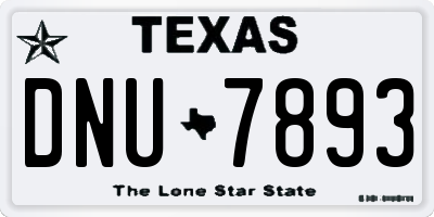 TX license plate DNU7893
