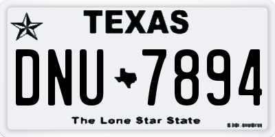 TX license plate DNU7894