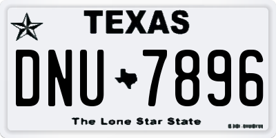 TX license plate DNU7896