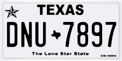 TX license plate DNU7897
