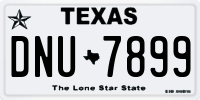 TX license plate DNU7899