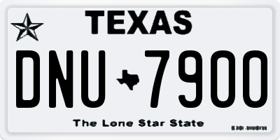 TX license plate DNU7900