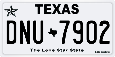 TX license plate DNU7902