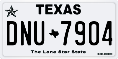 TX license plate DNU7904