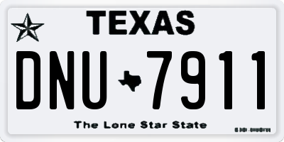 TX license plate DNU7911