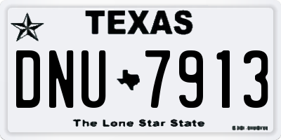 TX license plate DNU7913