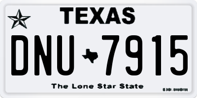 TX license plate DNU7915