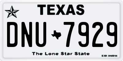 TX license plate DNU7929