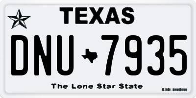TX license plate DNU7935