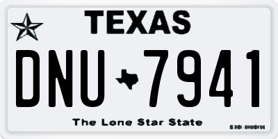 TX license plate DNU7941
