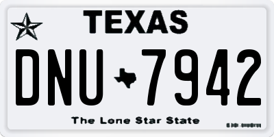 TX license plate DNU7942