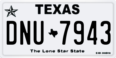 TX license plate DNU7943